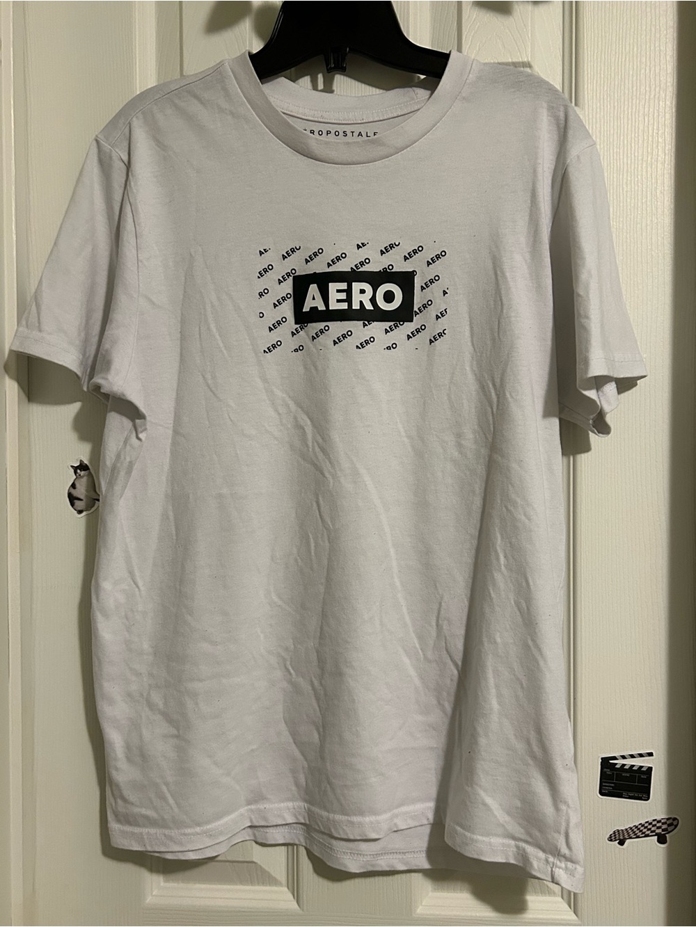 5/$10‼️ Aeropostale - White Logo Short-Sleeve T-Shirt